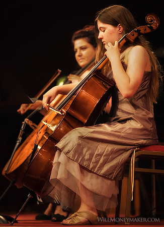 Jordan plays cello with accompaniment.